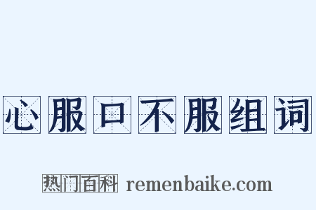 心服口不服组词是什么意思的图片